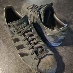 Adidas Superstar Black On Black Sneakers